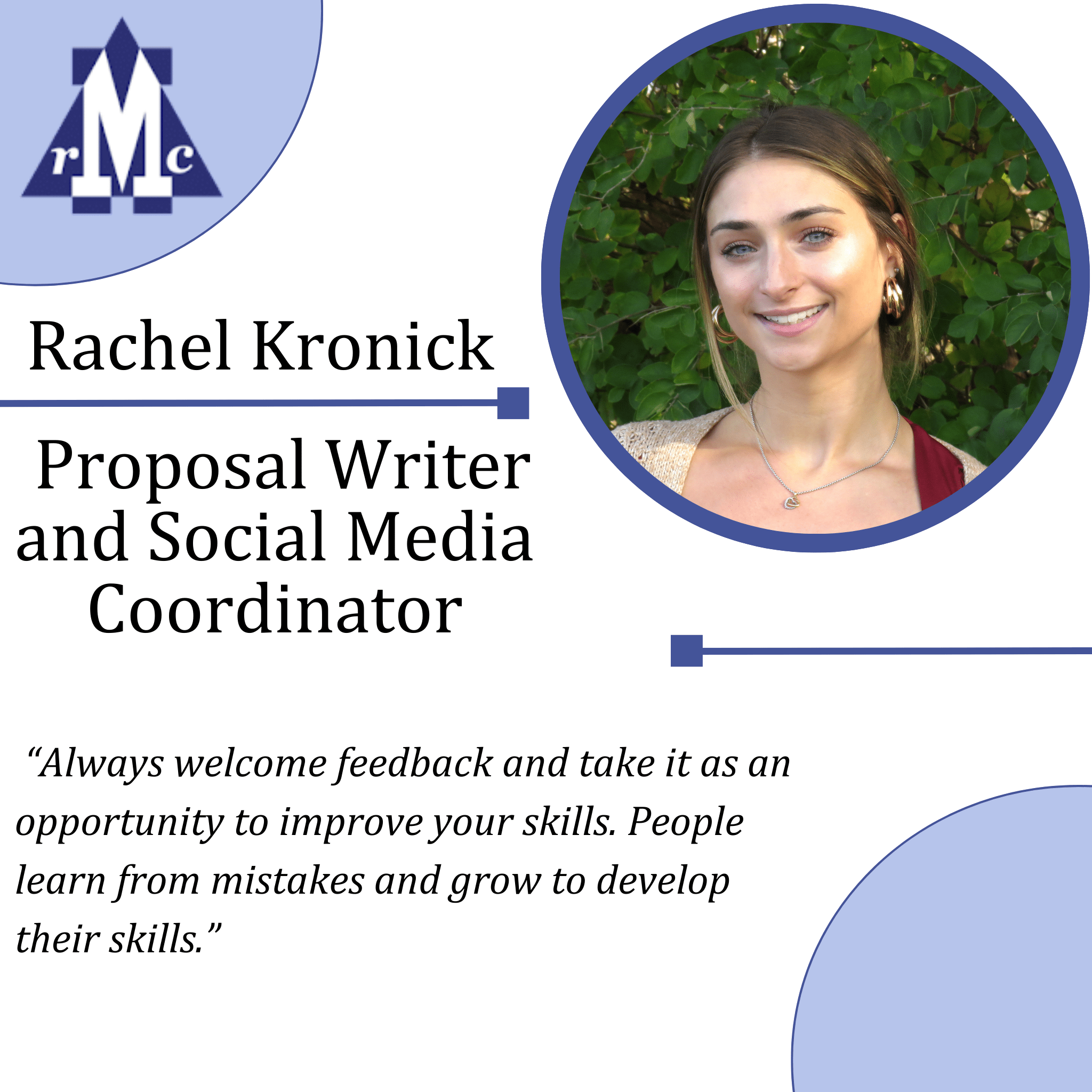 Employee Profile | Rachel Kronick - McLaughlin Research Corporation